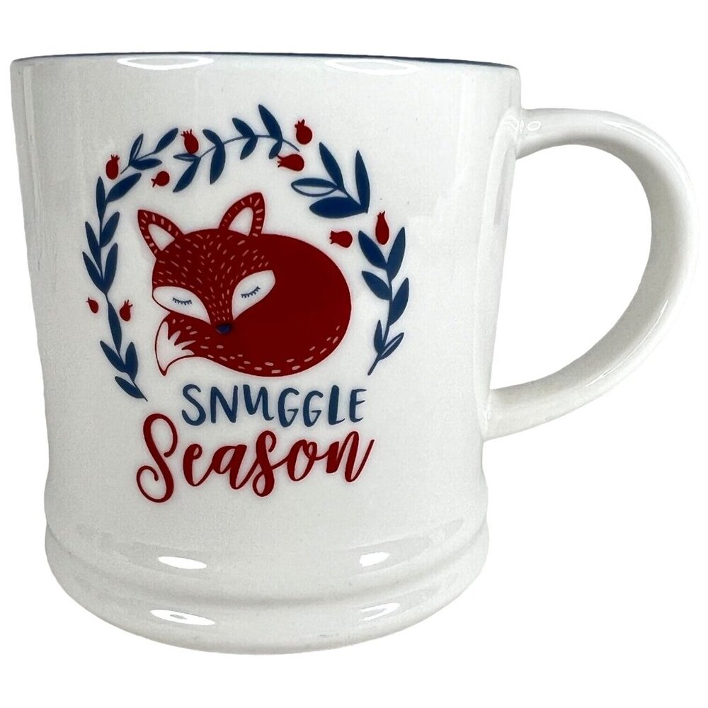Threshold Christmas Snuggle Season Mug Fox White Blue Cup Target Home‎